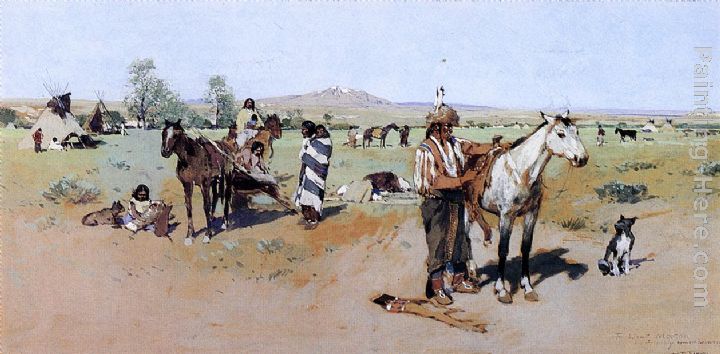 Indian Encampment painting - Henry Farny Indian Encampment art painting